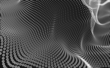 Çokgen alanı düşük Poli koyu arka plan, 3d render