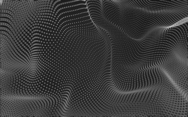 Çokgen alanı düşük Poli koyu arka plan, 3d render