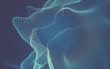 Çokgen alanı düşük Poli koyu arka plan, 3d render