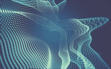 Çokgen alanı düşük Poli koyu arka plan, 3d render