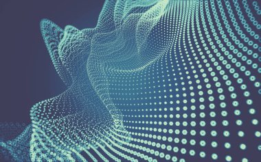 Çokgen alanı düşük Poli koyu arka plan, 3d render