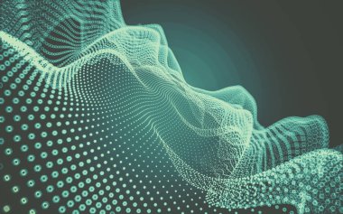 Çokgen alanı düşük Poli koyu arka plan, 3d render