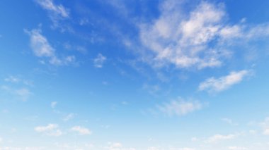 Bulutlu gökyüzü mavi arka plan, 3d çizim