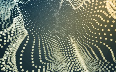 Çokgen alanı düşük Poli koyu arka plan, 3d render