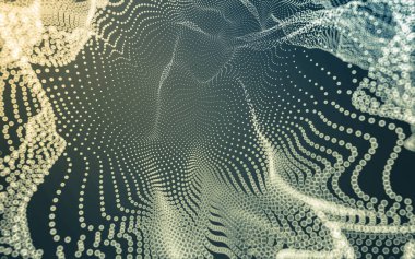 Çokgen alanı düşük Poli koyu arka plan, 3d render