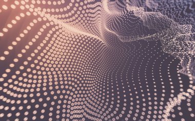 Çokgen alanı düşük Poli koyu arka plan, 3d render