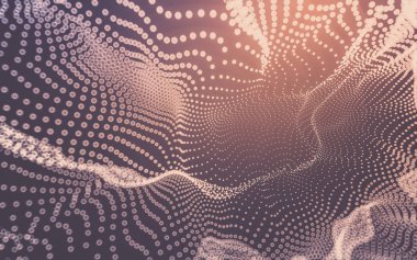 Çokgen alanı düşük Poli koyu arka plan, 3d render