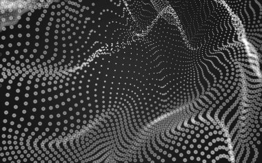 Çokgen alanı düşük Poli koyu arka plan, 3d render