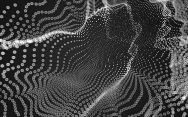 Çokgen alanı düşük Poli koyu arka plan, 3d render