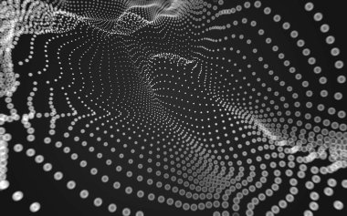 Çokgen alanı düşük Poli koyu arka plan, 3d render