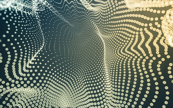 Çokgen alanı düşük Poli koyu arka plan, 3d render