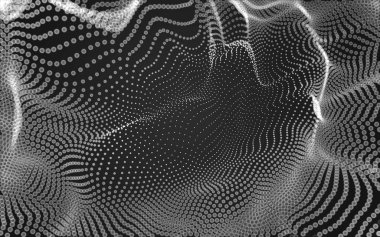 Çokgen alanı düşük Poli koyu arka plan, 3d render