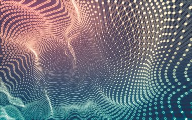 Çokgen alanı düşük Poli koyu arka plan, 3d render