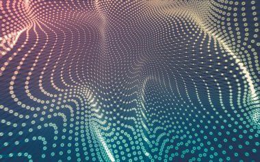 Çokgen alanı düşük Poli koyu arka plan, 3d render