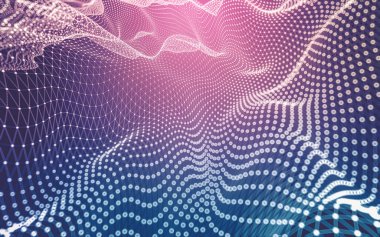 Çokgen alanı düşük Poli koyu arka plan, 3d render