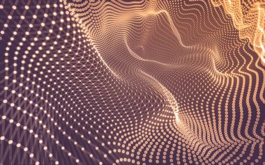 Çokgen alanı düşük Poli koyu arka plan, 3d render