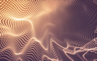 Çokgen alanı düşük Poli koyu arka plan, 3d render