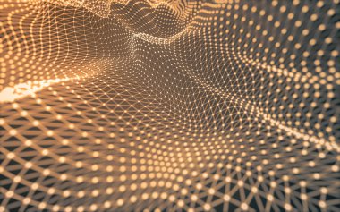 Çokgen alanı düşük Poli koyu arka plan, 3d render