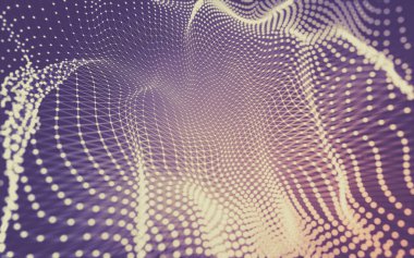 Çokgen alanı düşük Poli koyu arka plan, 3d render