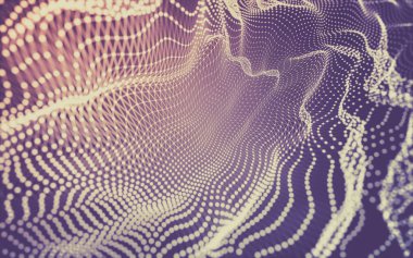 Çokgen alanı düşük Poli koyu arka plan, 3d render