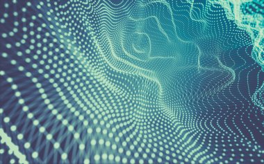 Çokgen alanı düşük Poli koyu arka plan, 3d render