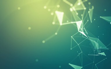 Çokgen alanı düşük Poli koyu arka plan, 3d render