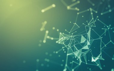 Çokgen alanı düşük Poli koyu arka plan, 3d render