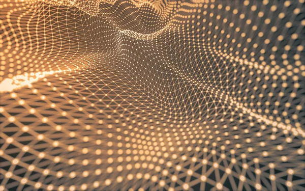 Çokgen alanı düşük Poli koyu arka plan, 3d render