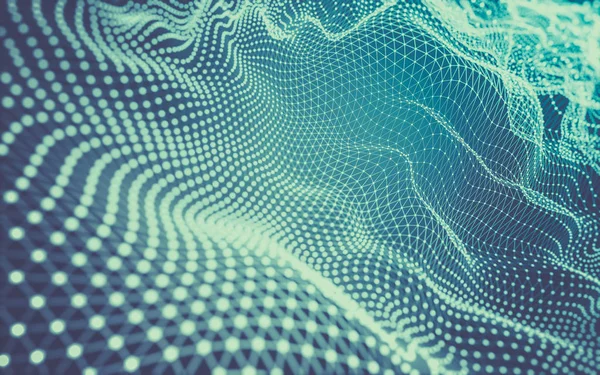 Çokgen alanı düşük Poli koyu arka plan, 3d render