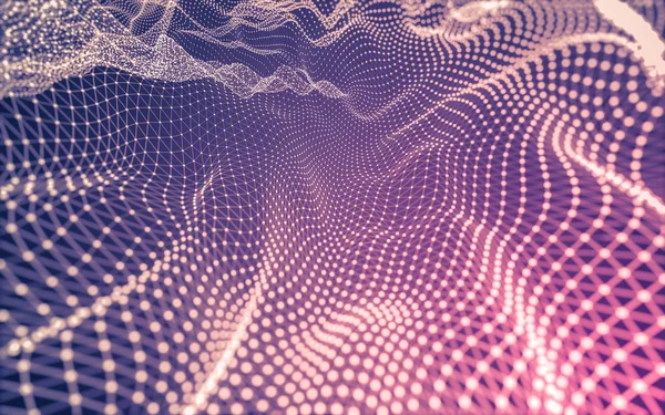 Çokgen alanı düşük Poli koyu arka plan, 3d render