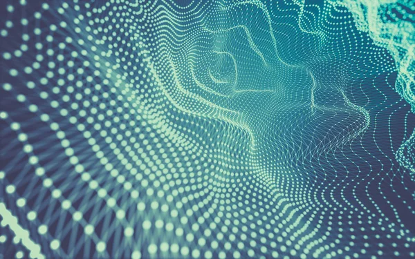 Çokgen alanı düşük Poli koyu arka plan, 3d render