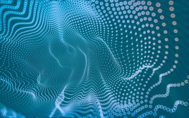 Çokgen alanı düşük Poli koyu arka plan, 3d render