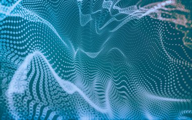 Çokgen alanı düşük Poli koyu arka plan, 3d render