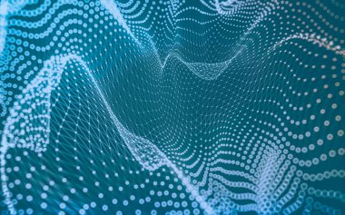 Çokgen alanı düşük Poli koyu arka plan, 3d render