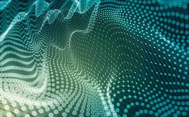 Çokgen alanı düşük Poli koyu arka plan, 3d render