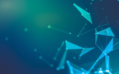 Çokgen alanı düşük Poli koyu arka plan, 3d render