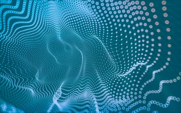 Çokgen alanı düşük Poli koyu arka plan, 3d render