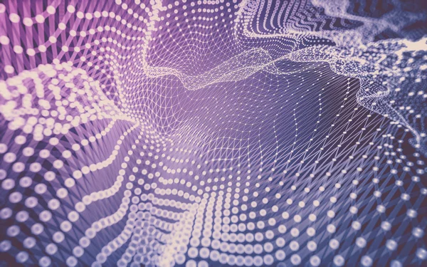 Çokgen alanı düşük Poli koyu arka plan, 3d render