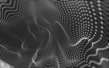 Çokgen alanı düşük Poli koyu arka plan, 3d render