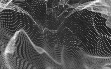 Çokgen alanı düşük Poli koyu arka plan, 3d render