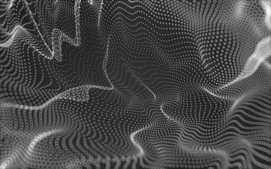 Çokgen alanı düşük Poli koyu arka plan, 3d render