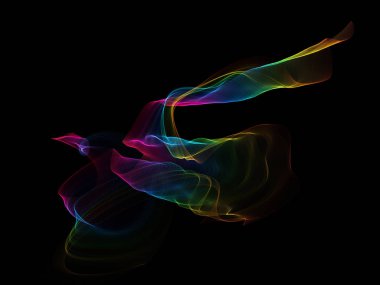 Bir parlayan ile koyu arka plan soyut dalgalar