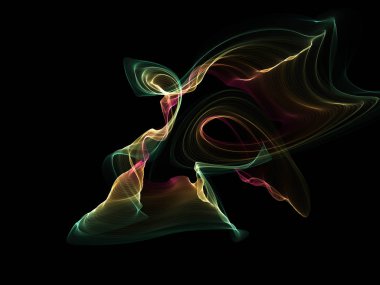 Bir parlayan ile koyu arka plan soyut dalgalar