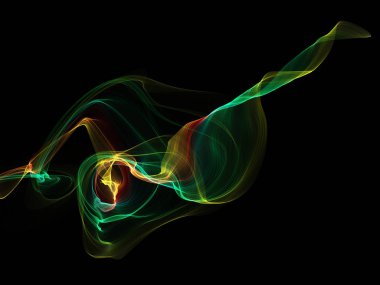 Bir parlayan ile koyu arka plan soyut dalgalar