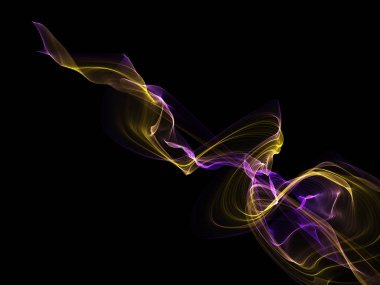 Bir parlayan ile koyu arka plan soyut dalgalar