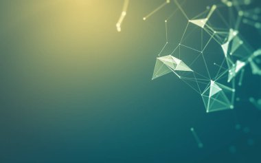 Çokgen alanı düşük Poli koyu arka plan, 3d render