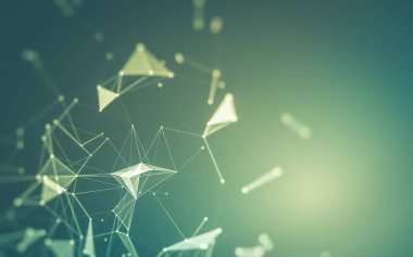 Çokgen alanı düşük Poli koyu arka plan, 3d render