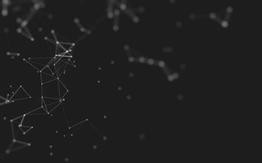 Çokgen alanı düşük Poli koyu arka plan, 3d render