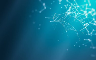 Çokgen alanı düşük Poli koyu arka plan, 3d render