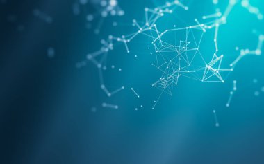 Çokgen alanı düşük Poli koyu arka plan, 3d render